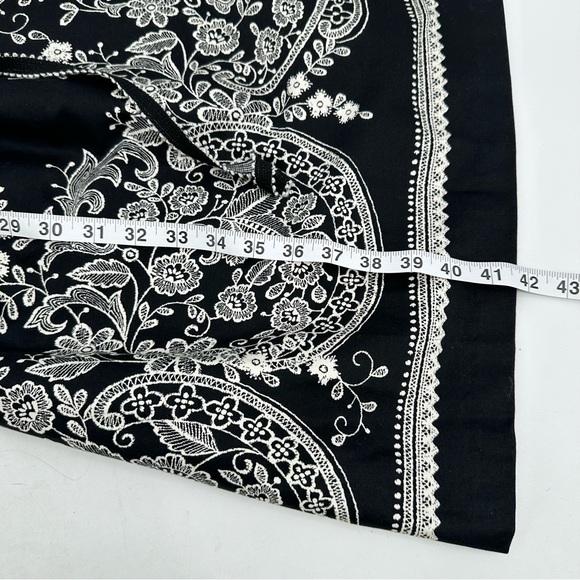 Madison Leigh Dress Women’s 12 Black Floral Tie Belt Sundress Classic Preppy - Picture 4 of 14